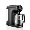 Ecoviva Countertop Reverse Osmosis Water Filter, 6 Stage RO Water Filtration System with 44 oz Glass Carafe, Meets NSF Standard Water Purifier, 3:1 Pure to Drain, Black