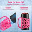 2 x Silicone Handle Compatible with Frost Buddy Universal Can Cooler, Can Holder with Handle for Beverages Can - Portable Non-Slip Travel Mug Grip with Protective Sleeve, Cup Holder for Outdoor Activities