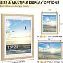 18x24 Picture Frame Set of 2, Wood Frame with Real Glass, Wide Border, 18X24 in