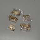 5 PCS Leaf Hair Side Combs Gold Rhinestone Hair Comb Clips with Teeth Wedding Headpiece Hair Accessories for Women, Girls, Bride, Bridesmaid(5 Different Size)