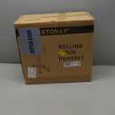 KKTONER Rolling Saddle Stool PU Leather Swivel Adjustable Rolling Stool with Wheels Salon Chair (Pink)