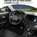 JeCar Steering Wheel Trim Cover Interior Decoration Trim Kit for 2014-2020 Jeep Grand Cherokee & Jeep Cherokee, Carbon Fiber Texture