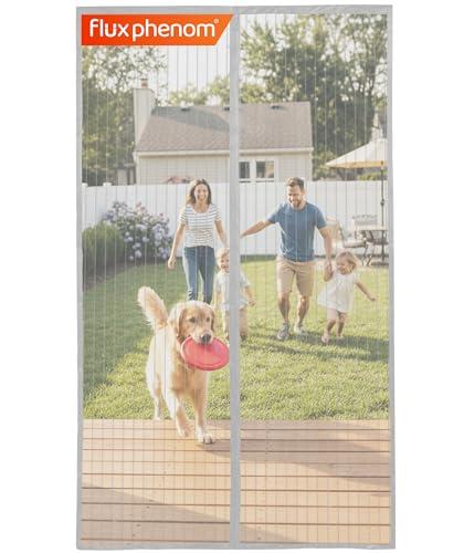 Flux Phenom Magnetic Screen Door - Bugs Out, Breeze in - 9min Install Auto-Sealing Heavy Duty Double Stitched Mesh, 52 Magnets, Hands Free Sliding & Patio Doors Net, Pet & Kid Friendly, 38 x 82 Inch