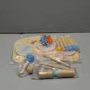 WINGYZ 11-in-1 Kids Drum Set  Montessori Baby Musical Toys & Wooden Musical Instruments for Toddlers 1-3, Music Table with Bongo Drums, Cymbals, Maracas & Wrist Bells for Early Rhythm Play