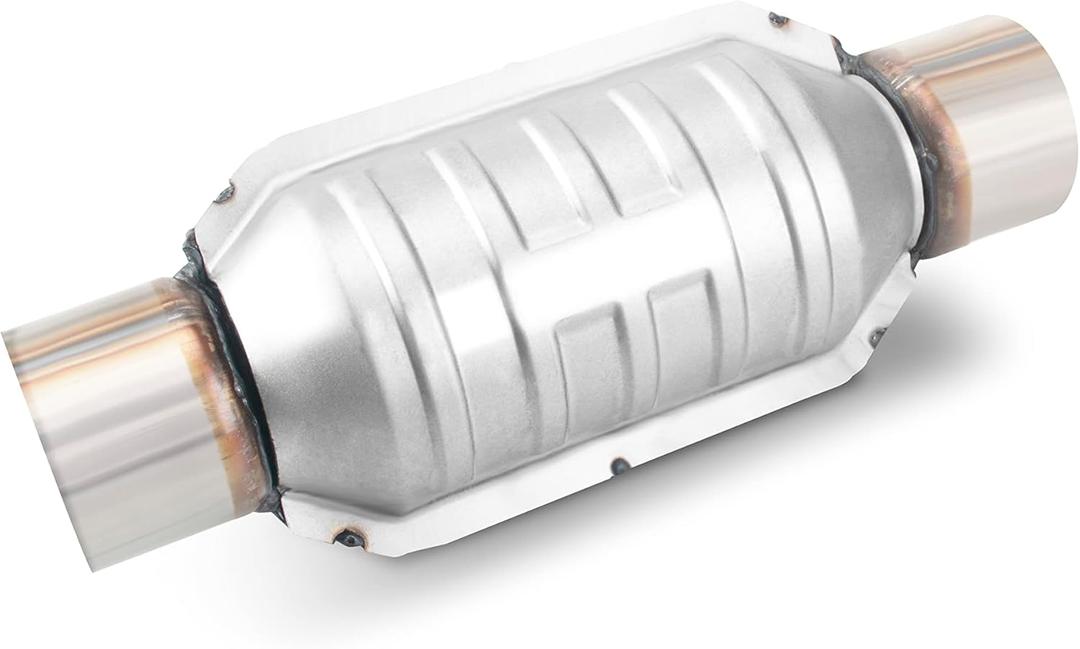 2.25" Inlet/Outlet High Flow Universal Catalytic Converter Direct-Fit with O2 Port & Heat Shield (EPA Compliant)