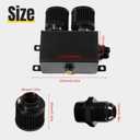 Universal Aluminum 10AN 1.2L Twin Baffle Dual Filter Engine Oil Catch Can Tank With 2 Air Filters Oil Catch Reservoir Tank Can Breather Kit Black