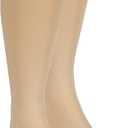 NuVein Medical Compression Stockings, 20-30 mmHg Support for Women & Men, Knee Length, Open Toe, Beige, Medium (Medium (1 Pair)