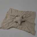 mushie Star Security Blanket | Baby Lovey | 100% Organic Muslin Cotton (Fog)
