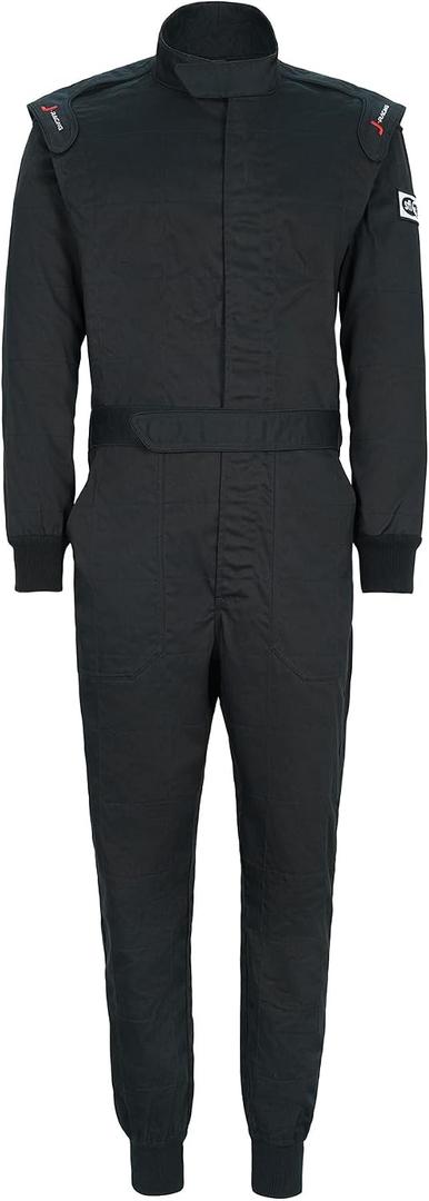 J-RACING® Racing Suit Karting Suit/Race/Rally Go Kart Auto Racing Fire SFI 3.2A/1 (Black-L)