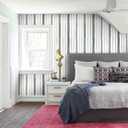 Timeet Peel and Stick Wallpaper Grey and White Contact Paper Geometric Stripes Wallpaper Self-Adhesive Removable Wallpaper for Bedroom Living Room Wall Decor 17.3393.7 (Gray)