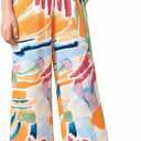Girls Summer Floral Wide Leg Pants High Waisted Flowy Dress Trousers with Pockets for School Lounge Beach 5-14 Years