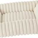 Cozy Bed for Cats and Dogs with Detachable Sleeping Mat and Cushion, White, M