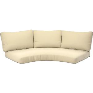 Outdoor Curved Sofa Cushion Cover with Zipper & Anti-Slip Particles, Half Moon Patio Furniture Cushions Covers Waterproof, Olefin Fabric-ONLY Cover (Beige, 77/40 * 28 * 5.3inch)