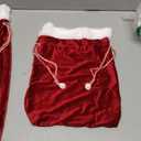 wonshia 2Pcs Christmas Velvet Santa Sack Large Christmas Santa Velvet Bag with Drawstring Gift Wrap Bags