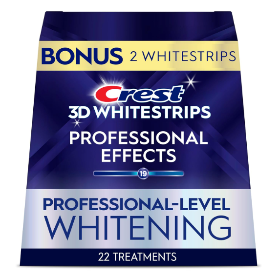 Crest 3D Whitestrips Professional Effects – Teeth Whitening Kit, 22 Treatments (20 + 2 Bonus), Each with 1 Upper/1Lower, 44 Strips – Crest 3DWhite Teeth Whitening Strips