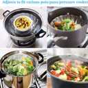 Consevisen Vegetable Steamer Basket for Cooking Food, Stainless Steel Veggie Steam Basket for Pot, Folding Expandable Steaming Insert with Extendable Handle Fits Various Size Pot, 5.1" to 9"