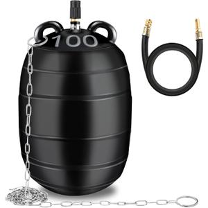 4 Inch Inflatable Pipe Plug Sewer Test Plug with 39.37" Hose and Chain, Inflatable Balloon Rubber Plug for Water Pressure Testing, Water Flow Blocking, and Pipe Leak Inspection