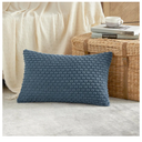 Fancy Homi 1 Pack Dusty Blue Decorative Throw Pillow Covers 12x20 Inch for Couch Bed Sofa
