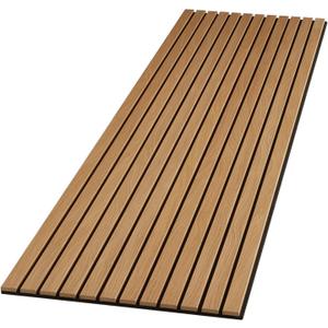 WVH Luxe American Oak Acoustic Slat Wood Wall Panels, Measures 141.73" x 23.62", Premium Finish, Interior Decor for Walls & Ceilings, Noise Cancelling & Sound Absorbing for Home & Office, 2pcs, X-Large: 141.73" x 23.62"