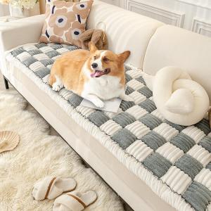 LiveGo Dog Couch Protector, Washable Pet Bed Cover for Large Dogs (Cream Blue, 70x150 cm/27.6x59.06 in)
