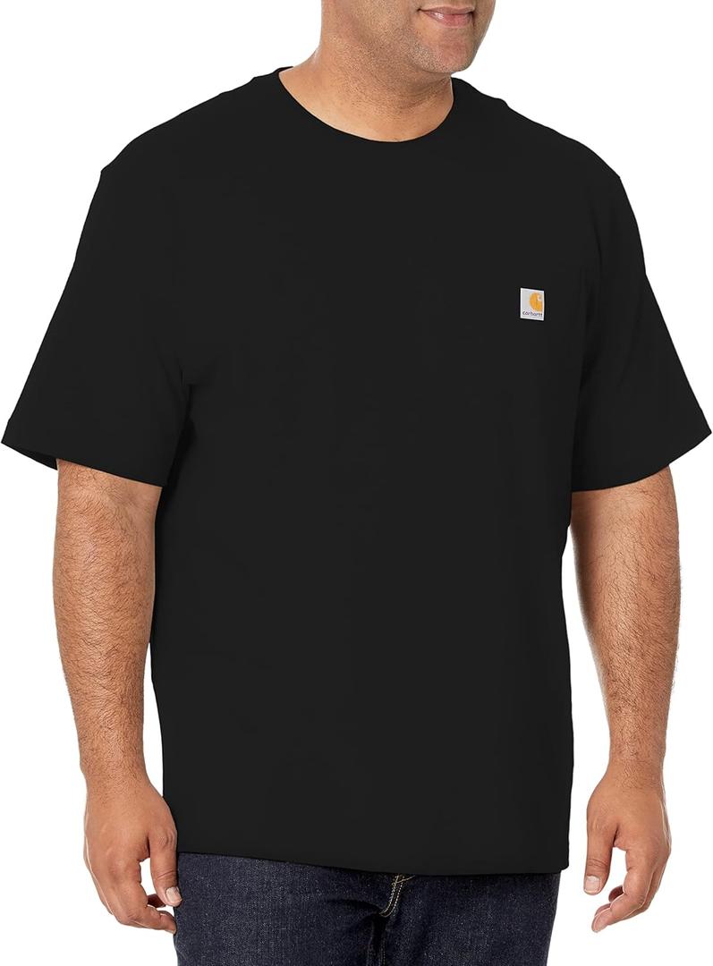 Carhartt Men's Loose Fit Heavyweight Short-Sleeve Pocket T-ShirT (XX-Large Tall, Black)