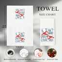 Coastal Lobster Kitchen Towels Set, Beach Ocean Crawfish Kitchen Decor, Red Lobster Gifts for Friends, Crawfish Boil Hand Towels Dish Towels for Kitchen 16x24 Inch, Set of 2