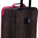 Rockland Fashion Softside 4 Piece Luggage Set, Expandable, (14" Tote/19"/24"/28"), Pink Leopard