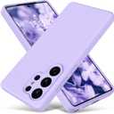 Varikke for Samsung Galaxy S25 Ultra Case, Liquid Silicone Upgrade [Camera Protection] [Anti-Scratch Microfiber Lining] Slim Soft Touch Gel Rubber Shockproof Phone Case 6.9", Lilac Purple