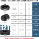 Vashly Go Kart Clutch 3/4" Bore 12 Tooth for #35 Chain Predator 212 Clutch 12T for Predator Honda GX160 GX200 Centrifugal Clutch Perfect for Go Kart, Minibike And Fun Kart Engine