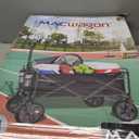Mac Sports Collapsible Folding Outdoor Utility Wagon, Black
