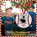 4 x Baseball Christmas Ornament 2025 - "Baseball in Soul Ceramic Ornament, Sport Themed Decor - Xmas Tree Hanging Decoration, Player Room Decor, Ideas for Boys, Kids, Sport Lover