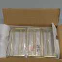 Acrylic Sign Holder 5x7 Gold Display Stand, Clear and Stable Table Plastic Paper Holder, Acrylic Frames for Home Office Shop Photo Frames Exhibition (6pcs)