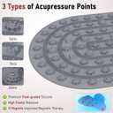 Foot Massage Mat Acupressure Board Large 30*17.7 In, Vynusio Silicone Reflexology Magnetic Therapy Acupuncture Jogging Feet Massage Pad Soft & Stiff Pressure Point for Beginner Yoga Home Office Grey