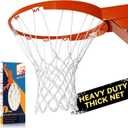 Premium Quality Professional Heavy Duty Basketball Net Replacement - All Weather Anti Whip,Fits Standard Indoor or Outdoor 12 Loops Rims12 Loops