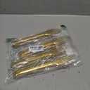 XEVOM Gold Buffet Tongs - 4 Pack, 9 Inch, Stainless Steel Gold Plated Serving Tongs