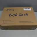 Dish Drying Rack Kitchen 2-Tier 304 Stainless Steel Dish Racks for Kitchen Counter,Dish Strainer with Adjustable Draining Tray,Drying Rack with Water Cup Hook & Cutlery Holder,Black