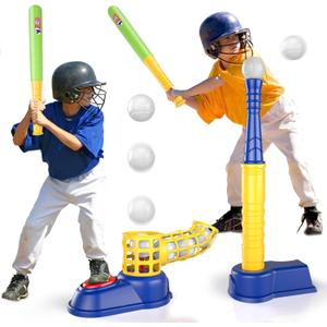 Bennol T Ball Set Toys for Kids 3-5 5-8, Kids Baseball Tee for Boys Toddlers, Auto Ball Launcher, Indoor Outdoor Outside Sports Tee Ball Set Toys Gifts for 3 4 5 6 Year Old Boys Toddler Kids