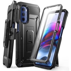 SUPCASE for Moto G Stylus 5G 2022 Case with Stand & Belt-Clip (Unicorn Beetle Pro), [Built-in Screen Protector] [Military-Grade Protection] Heavy Duty Rugged Phone Case for Moto G Stylus, Black