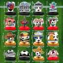 2 x Huwena 16 Pcs Soccer Party Decorations Honeycomb Centerpieces, North America Host City Themed Table Toppers, Double-Sided Print Soccer Game Day Table Supplies for Fans, Watch Party, Birthday