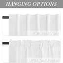 RYB HOME 100% Blackout White Velvet Curtains for Bedroom, Back Tab and Rod Pocket Thermal Insulated Room Darkening Curtains for Living Room Nursery, White, 52W x 108L, 2 Panels
