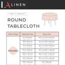 LA Linen Poly Checkered Round Tablecloth, 120-Inch, Orange/White