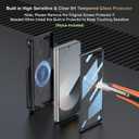 for Samsung Galaxy Z-Fold-6 Case: Support All Magsafe Accessories | Fold 6 New Slim S Pen (2024) Holder & Generic Stylus | Hinge Protection, Leather Back, Screen Protector - Black