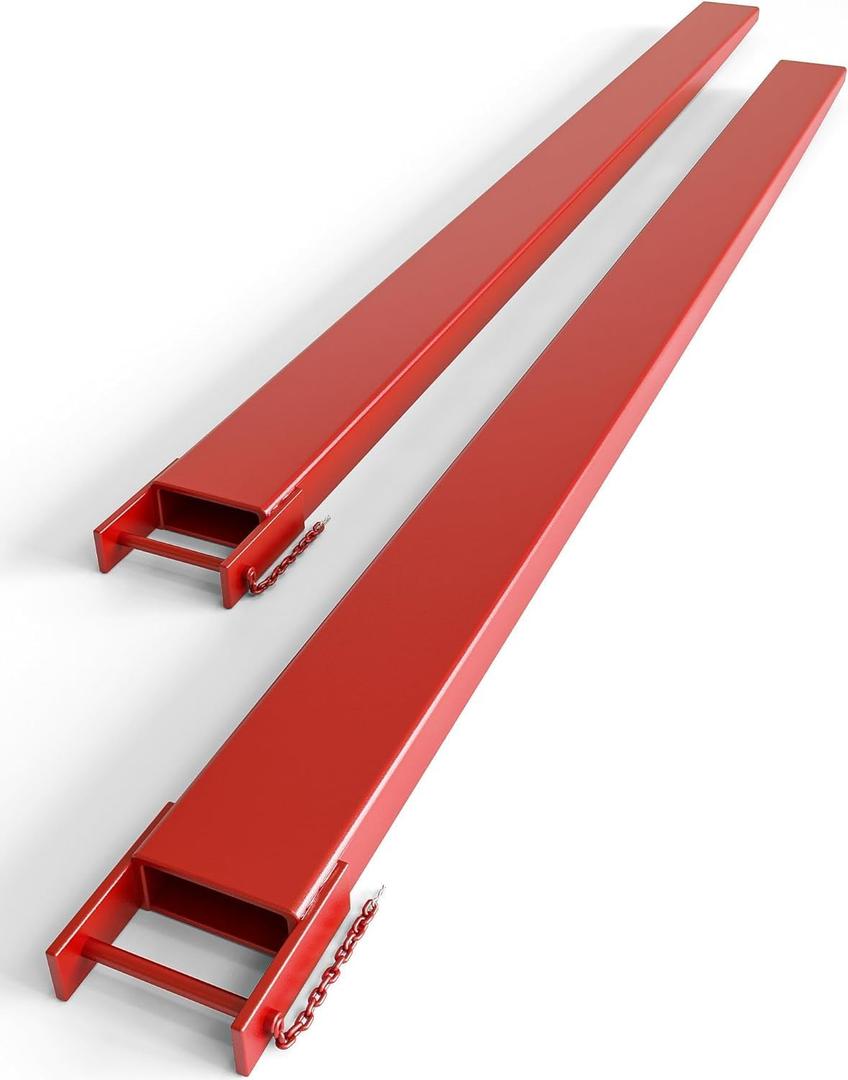 96 Inch Forklift Pallet Extensions, Fork Extensions 5.3 Inch Width, 5500 LBS Capacity Heavy Duty Fork Extensions for Forklifts, 1 Pair Forklift Extensions for Forklift Truck