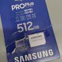 Samsung PRO Plus microSD Memory Card + Adapter, 512GB microSDXC, Up to 180 MB/s, Full HD & 4K UHD, UHS I, C10, U3, V30, A2, for Android Smartphones, Tablets, GoPRO, and DJI Drone (MB MD512SA/AM)