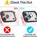 for iPhone 17 Pro Case Cute - Compatible with Magsafe - Military-Grade 20 ft Drop Protection Shockproof Phone Case - Funny Cassette Tape Design (6.9") Glitter Pink