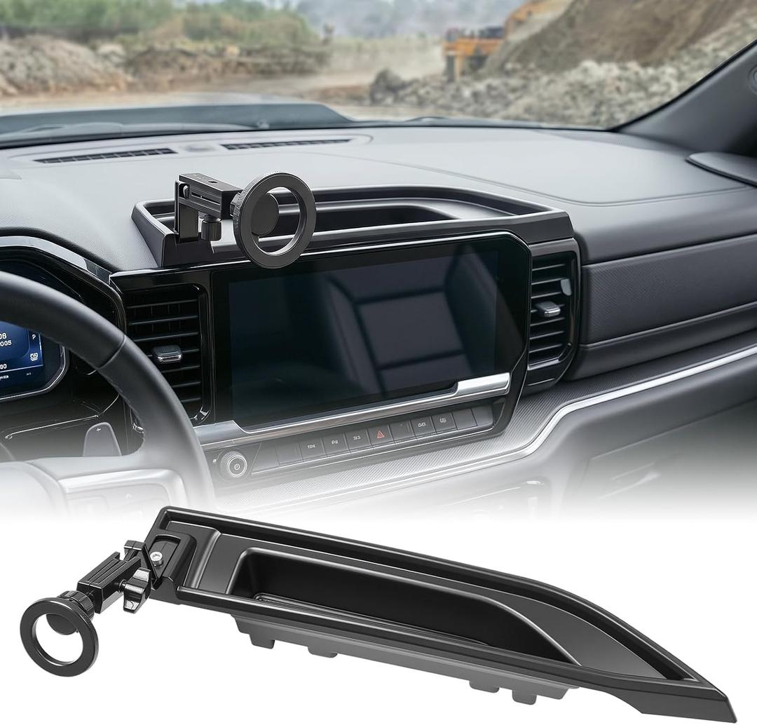 13.4Screen Magnetic Phone Mount Holder for 2022-2026 Chevy Chevrolet Silverado & GMC Sierra Magnet Dash Cell Phone Cradles Adjustable Phone Stand Accessories for 2022+ Silverado/Sierra