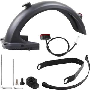 Rear Fender Accessories Includes Rear Fender + Bracket + LED Taillight Compatible with Segway Ninebot Max G30 / Max G30 E/LP Electric Scooter Accessories
