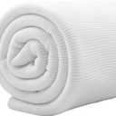 Cotton Ribbing Fabric, Strech Knit Rib Material for Clothing Cuffs Repair, Neckline, Collar, Pants Foot Mouth, DIY Sewing Fabric, Sewing Accessories (White, 9inch)
