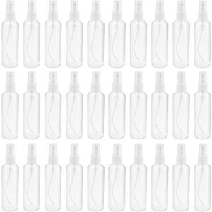 SINJEUN 30 Pack Clear Plastic Spray Bottles with Caps, 4 oz Spray Bottles Mist Sprayer, Refillable Empty Fine Mist Spray Bottle Mini Travel Size Spray Bottles, Leak Proof and BPA-Free