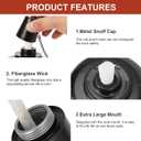 12oz Torch Replacement Canisters - 4 Pack Bamboo Torch Fuel Canister Torches Cans With Wicks and Covers, Refillable Metal Tabletop Lantern For Garden, Patio, Luau Party